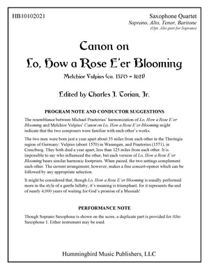 CANON ON LO, HOW A ROSE E'ER BLOOMING