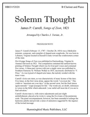SOLEMN THOUGHT