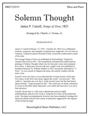 SOLEMN THOUGHT