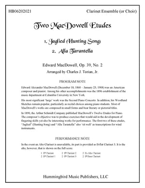 TWO MACDOWELL ETUDES