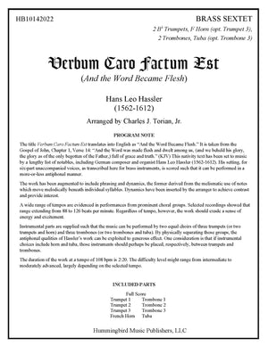 VERBUM CARO FACTUM EST