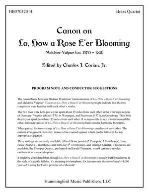 CANON ON LO, HOW A ROSE E'ER BLOOMING
