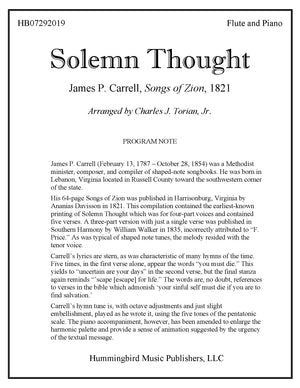 SOLEMN THOUGHT